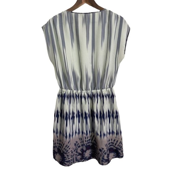 Petticoat Alley Womens Blue Tie Dye Elastic Waist Vneck Surplus Dress Large - Picture 4 of 4